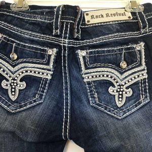 Rock Revival Betty Midrise Boot Jean size 28, 33”